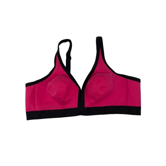 Cacique Bra Sz 42C Pink Wireless Comfort Stretch Adjustable Close - Picture 1 of 11